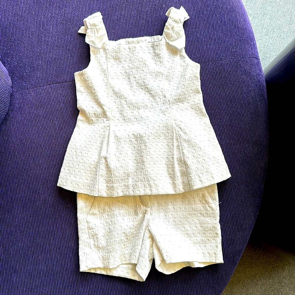 Janie and Jack size 4 shorts and top (eyelet but not quite)